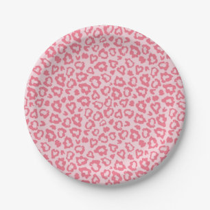 Animal print pattern paper plates