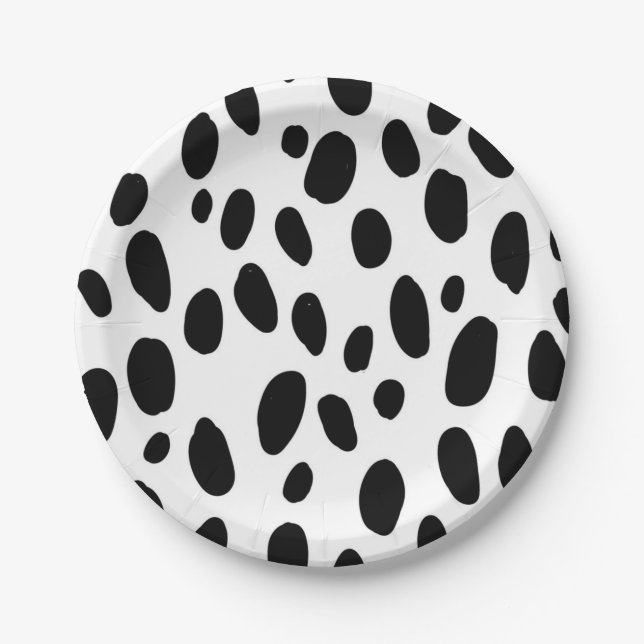 Animal print pattern paper plates (Front)