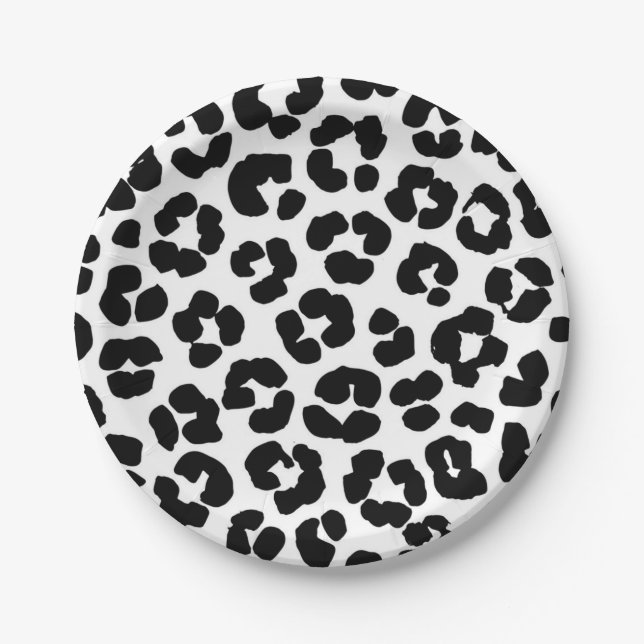 Animal print pattern paper plates (Front)