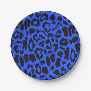 Animal print pattern paper plates