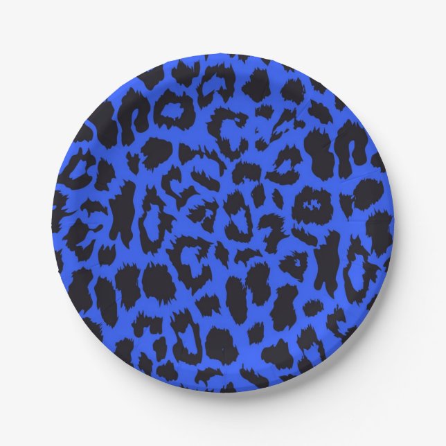 Animal print pattern paper plates (Front)