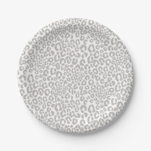 Animal print pattern paper plates