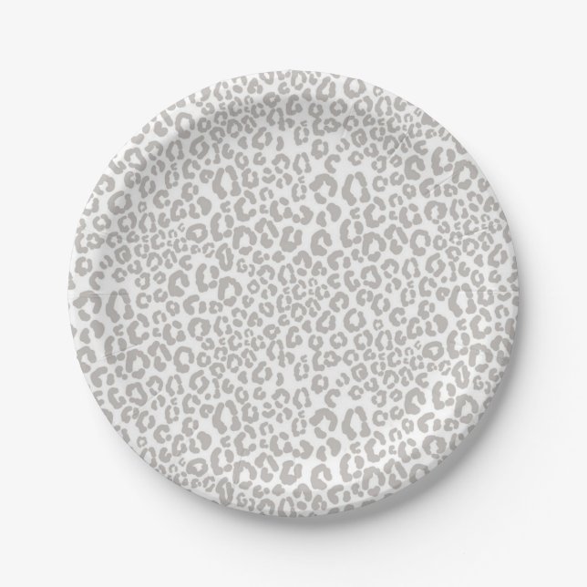 Animal print pattern paper plates (Front)