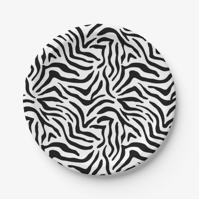 Animal print pattern paper plates (Front)