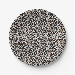 Animal print pattern paper plates