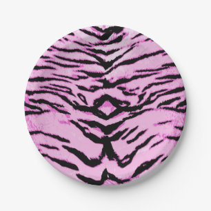 Animal print pattern paper plates