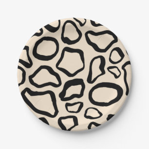 Animal print pattern paper plates