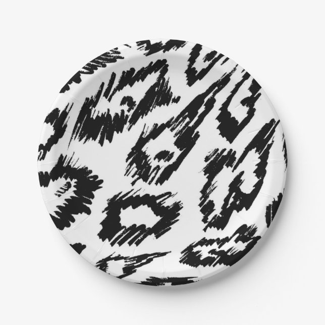 Animal print pattern paper plates (Front)