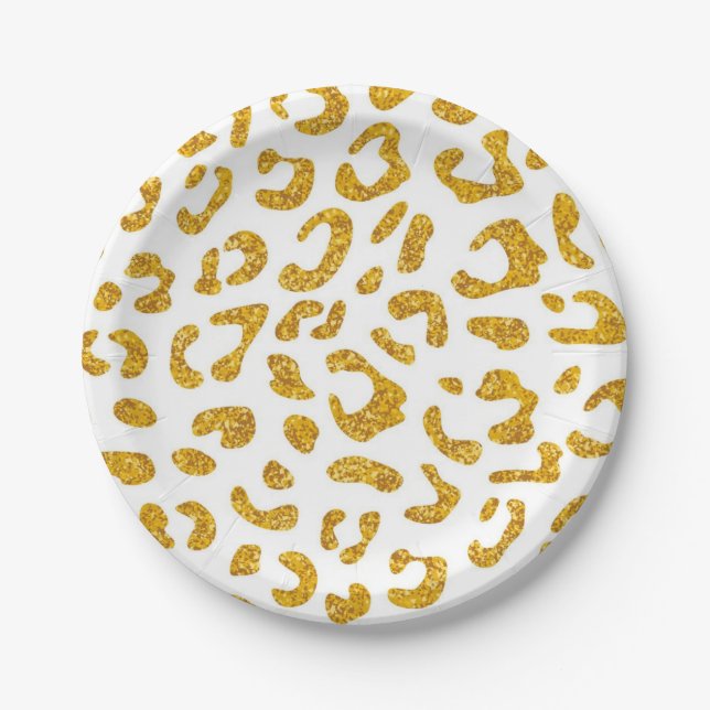 Animal print pattern paper plates (Front)