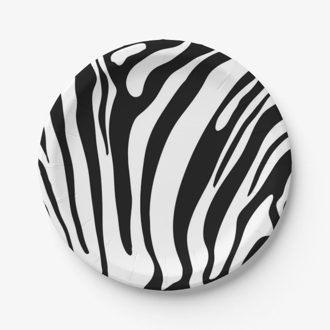 Animal print pattern paper plates (Front)