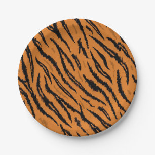 Animal print pattern paper plates
