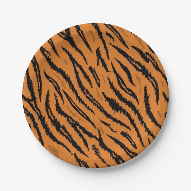 Animal print pattern paper plates (Front)