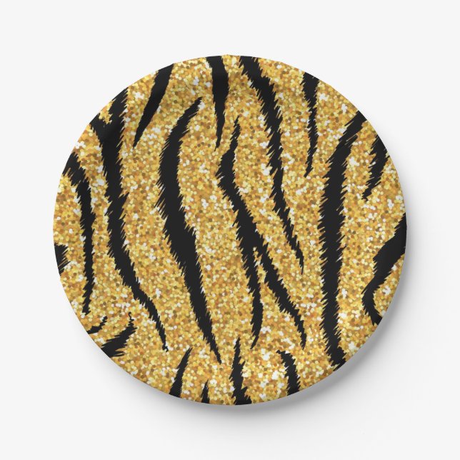 Animal print pattern paper plates (Front)