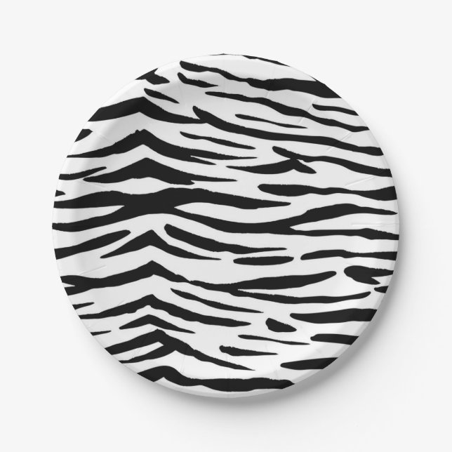 Animal print pattern paper plates (Front)