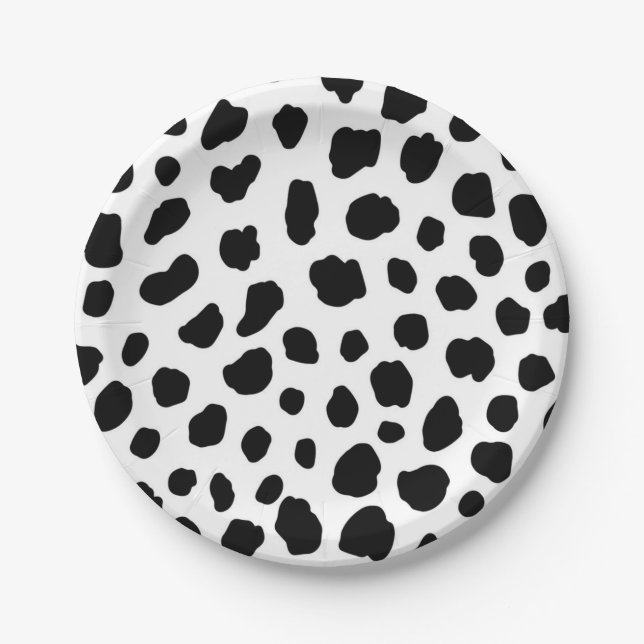 Animal print pattern paper plates (Front)