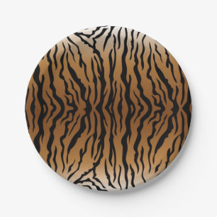 Animal print pattern paper plates