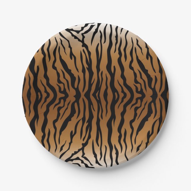 Animal print pattern paper plates (Front)