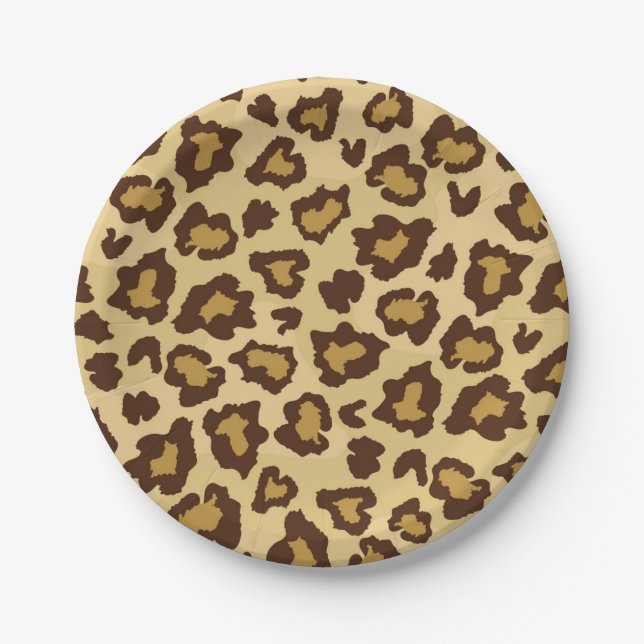Animal print pattern paper plates (Front)