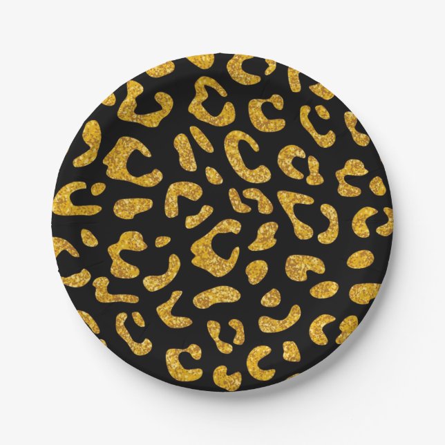 Animal print pattern paper plates (Front)
