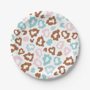 Animal print pattern paper plates