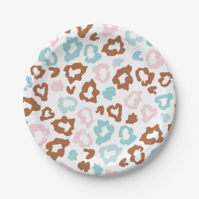 Animal print pattern paper plates (Front)