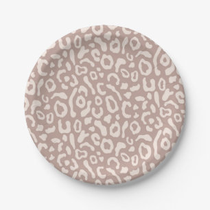 Animal print pattern paper plates