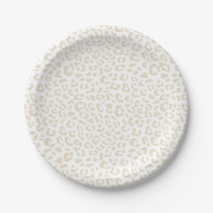 Animal print pattern paper plates