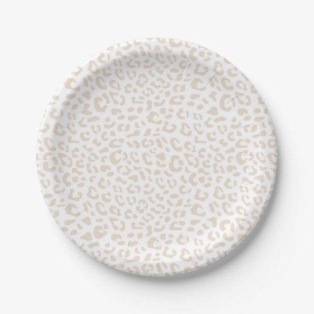 Animal print pattern paper plates (Front)