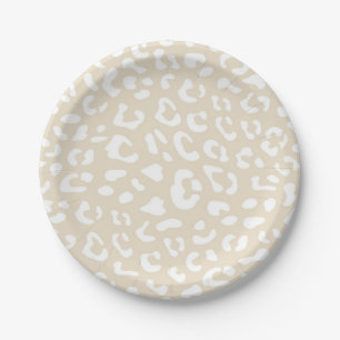 Animal print pattern paper plates