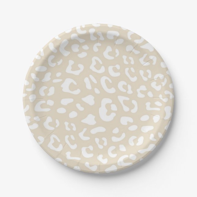 Animal print pattern paper plates (Front)