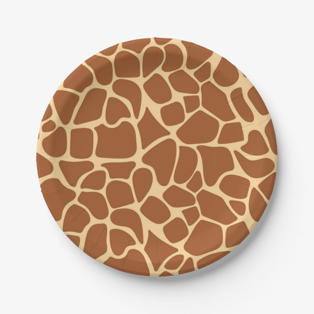 Animal print pattern paper plates (Front)