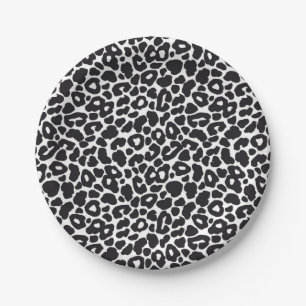 Animal print pattern paper plates