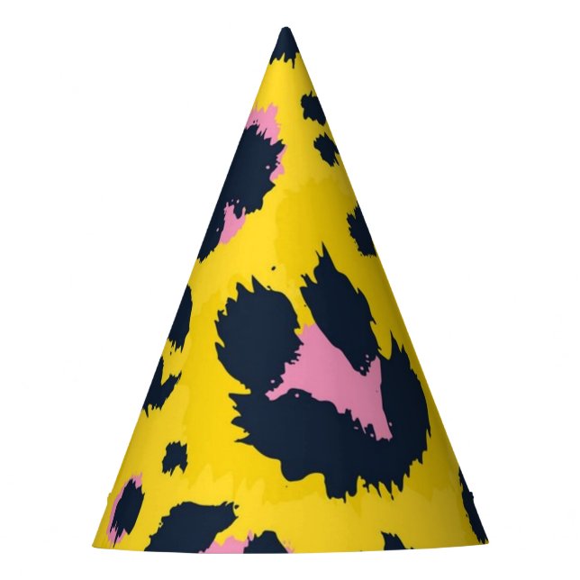Animal print pattern party hat (Front)