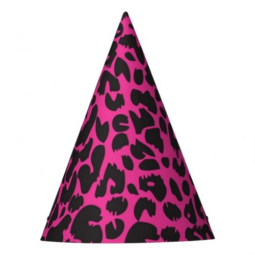 Animal print pattern party hat
