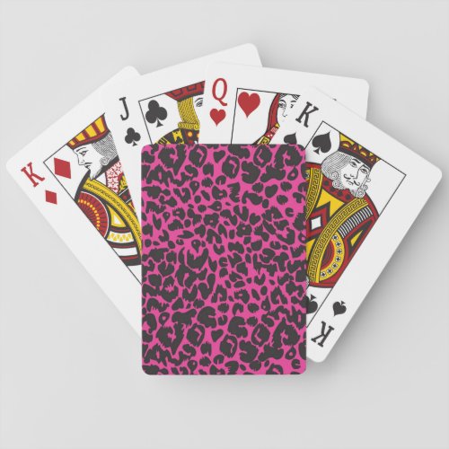 Animal print pattern playing cards