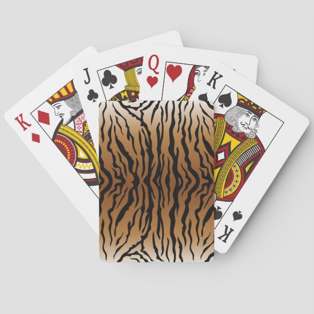 Animal print pattern poker cards (Back)