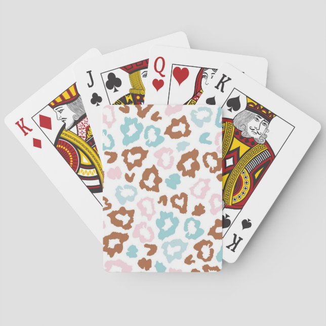 Animal print pattern poker cards (Back)