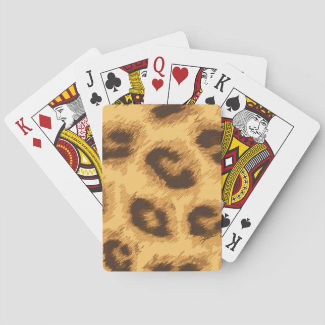 Animal print pattern poker cards (Back)