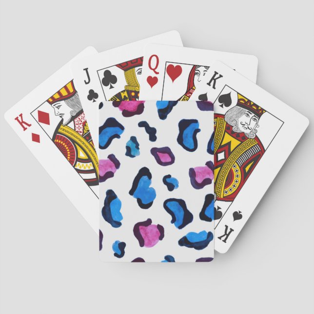 Animal print pattern poker cards (Back)