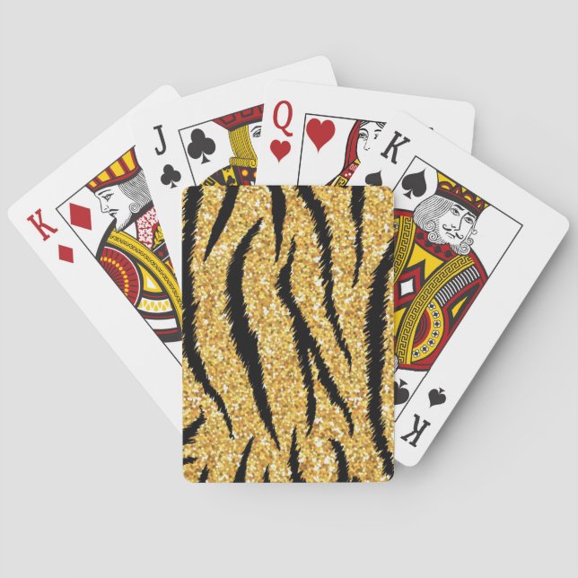 Animal print pattern poker cards