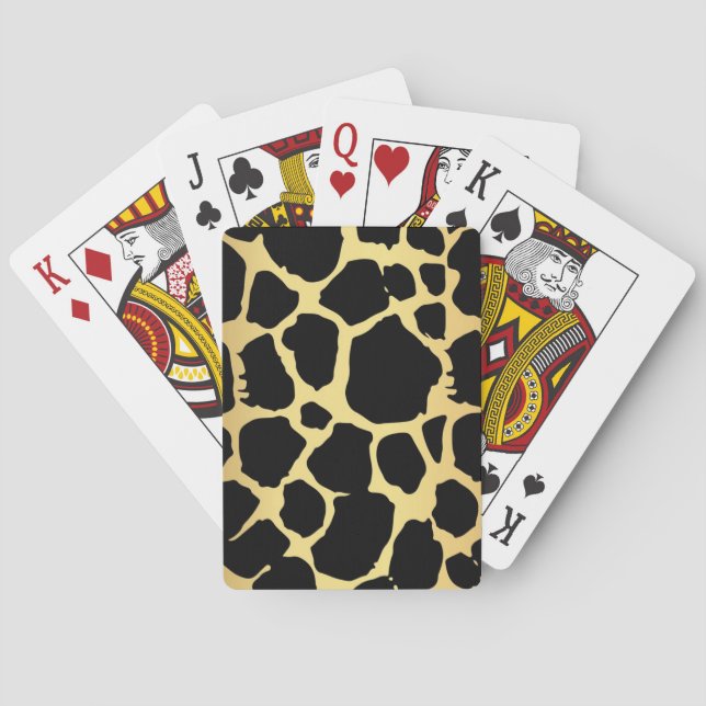 Animal print pattern poker cards (Back)