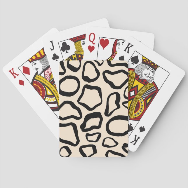 Animal print pattern poker cards (Back)