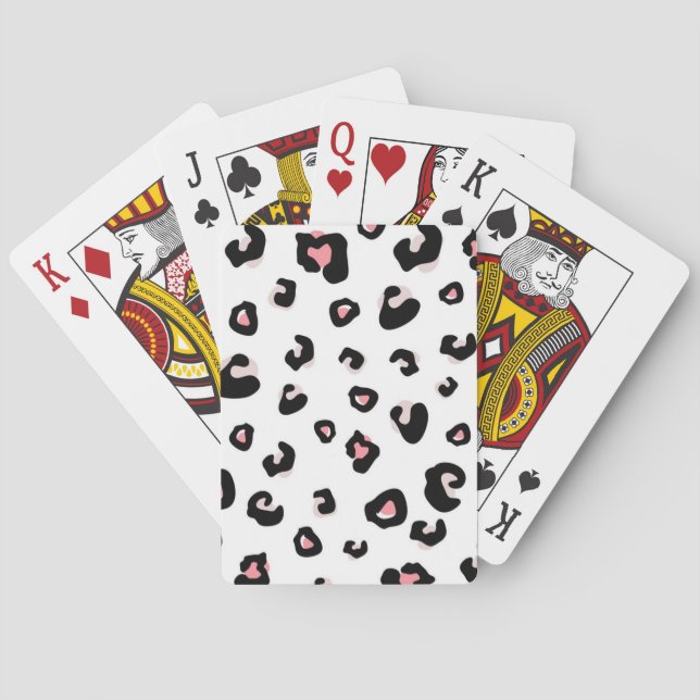 Animal print pattern poker cards (Back)
