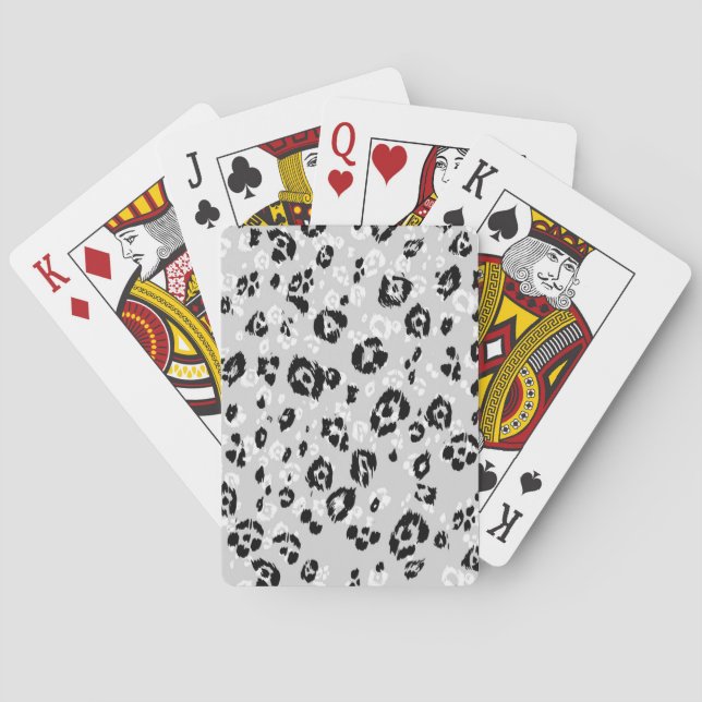 Animal print pattern poker cards (Back)