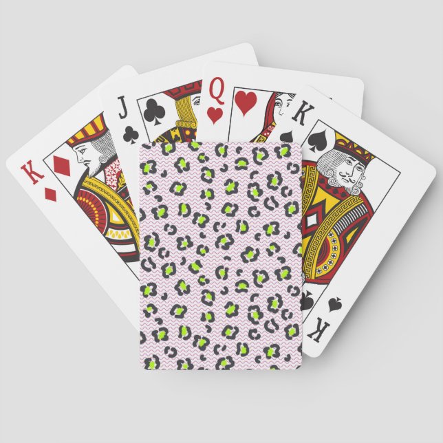Animal print pattern poker cards (Back)