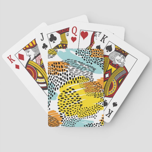 Animal print pattern poker cards (Back)