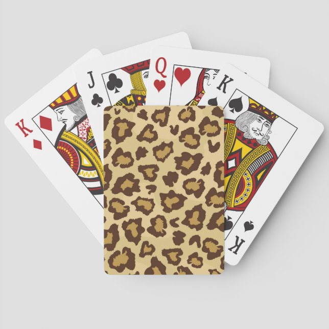 Animal print pattern poker cards (Back)