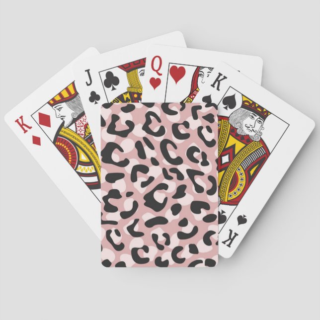 Animal print pattern poker cards (Back)
