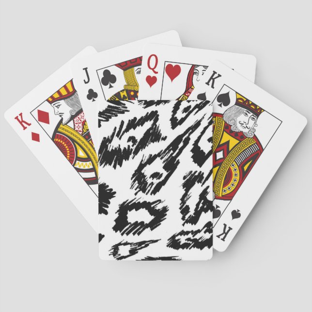 Animal print pattern poker cards (Back)