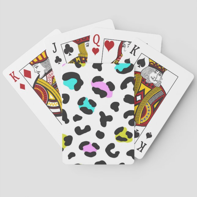 Animal print pattern poker cards (Back)